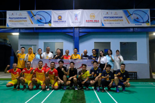 Pertandingan Persahabatan Badminton dan Sepak Bola Bank Danus, Bank Eka dan Renggali Group