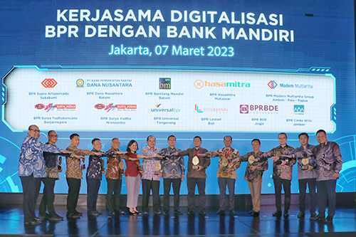 Seremoni Penandatanganan Kerjasama Bank Induk antara Bank Mandiri dan 11 BPR