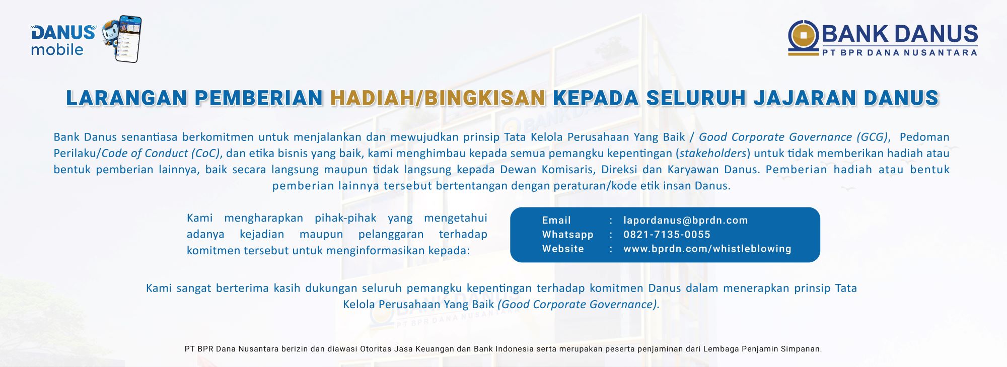 Larangan Memberi Hadiah pada Insan DANUS