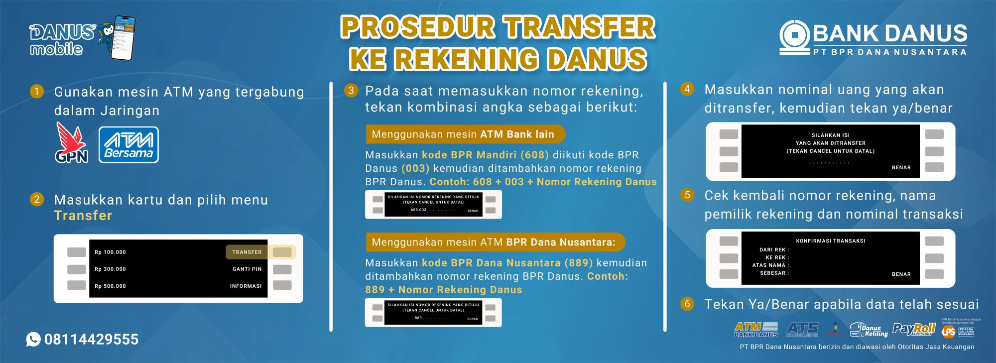 Prosedur Transfer Rekening BPR Danus