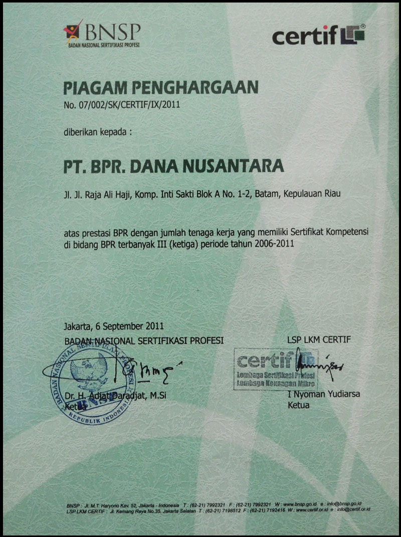Piagam Penghargaan
