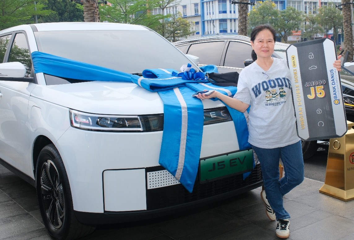 Pengundian Double Hoki Vol 14: 4 Unit Mobil EV untuk 250 Nasabah Beruntung Bank Danus!